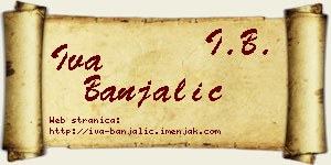 Iva Banjalić vizit kartica